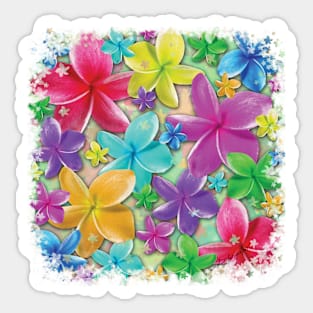 Plumerias Flowers Dream Sticker